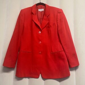 Vintage Giorgio Armani Le Collezioni Women's Red Blazer Jacket Size 8 Italy